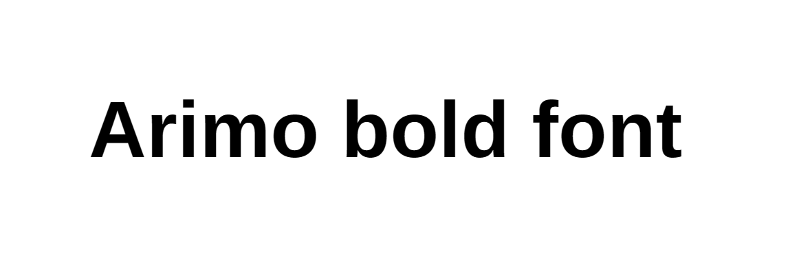 Arimo Bold font download