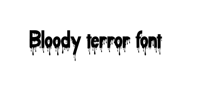 Bloody terror font download