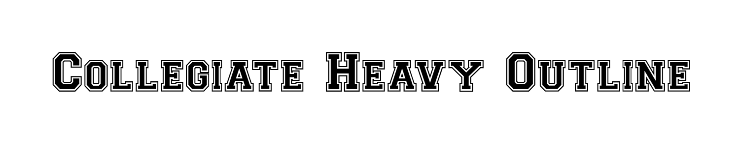 Collegiate Heavy Outline font download