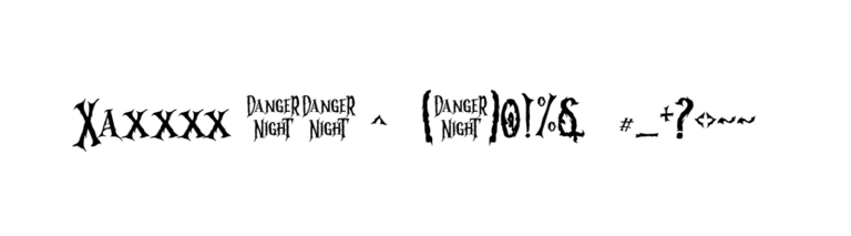 Danger Night Font download