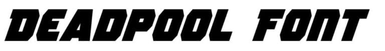 Deadpool Font download