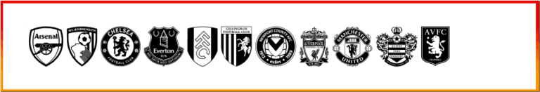 English Football Club Badges Font style download