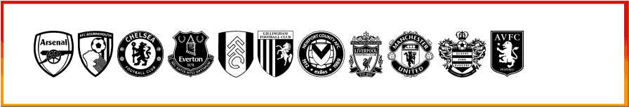 English Football Club Badges Font style download