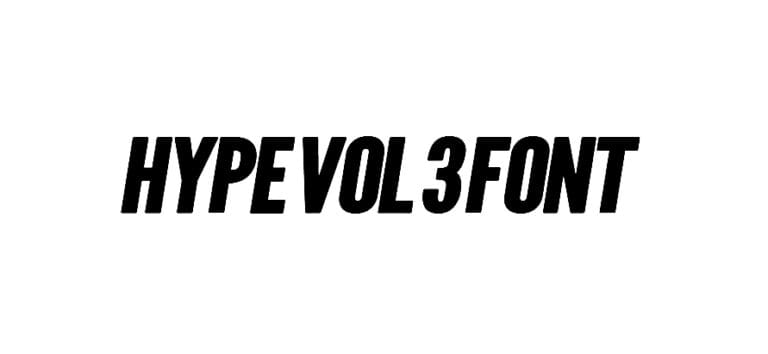 Hype Vol 3 Font download