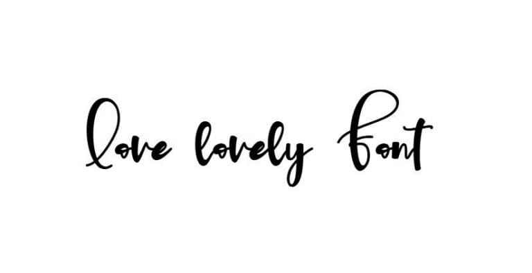 Love lovely Font download