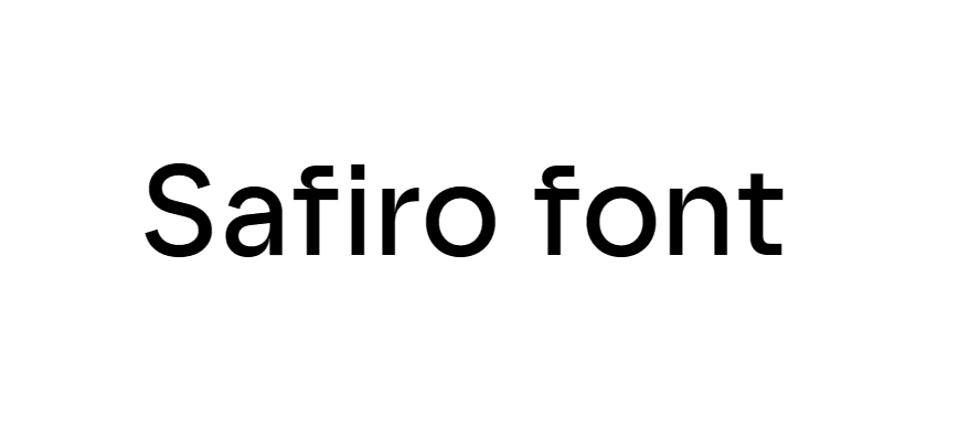 Safiro font download