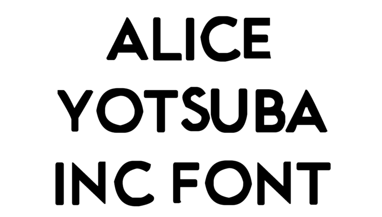 Alice Yotsuba Inc Font download