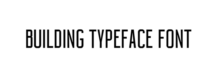 BUILDING Typeface font download