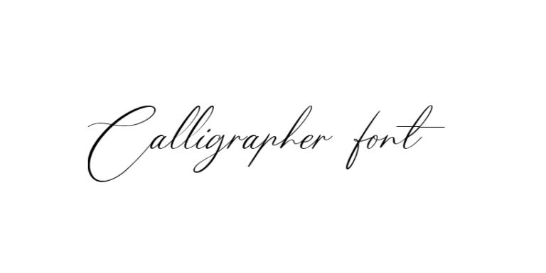 Calligrapher font free download