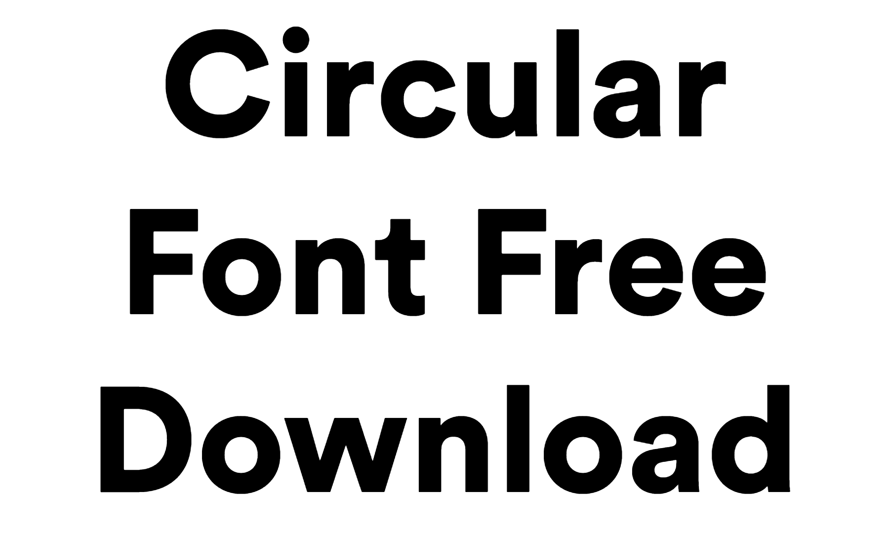 Circular Font Free Download