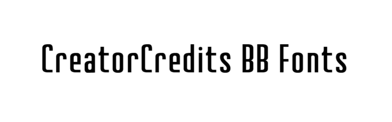 CreatorCredits BB Fonts download