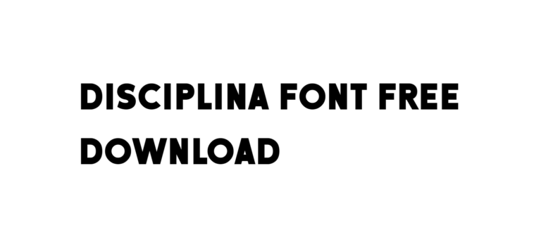 Disciplina font free download