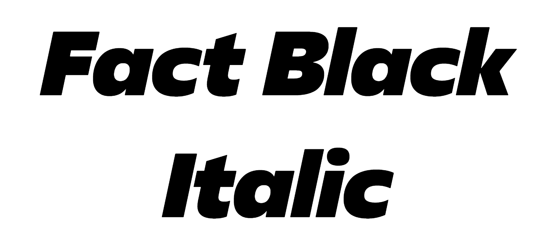 Fact Black Italic Font download