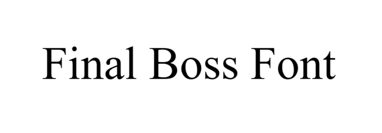 Final boss font download free