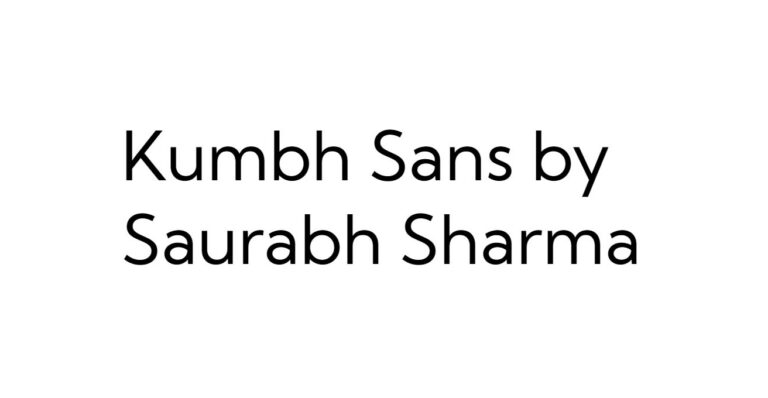 Kumbh Sans font download by Saurabh Sharma font download