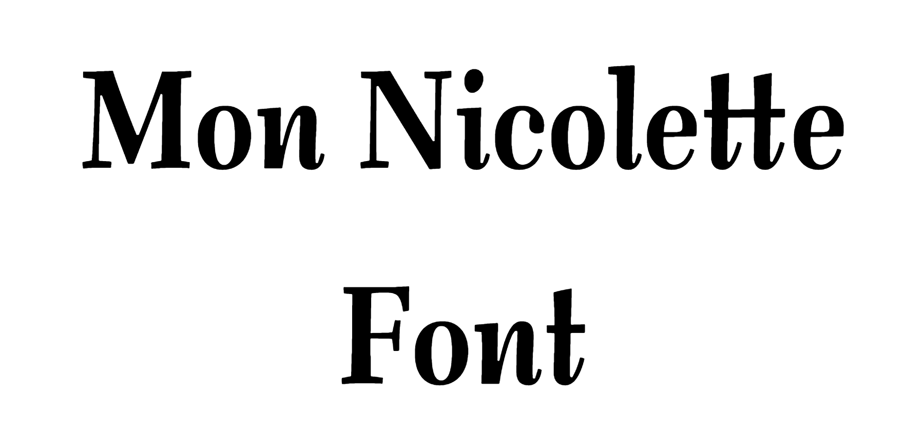 Mon Nicolette Font download