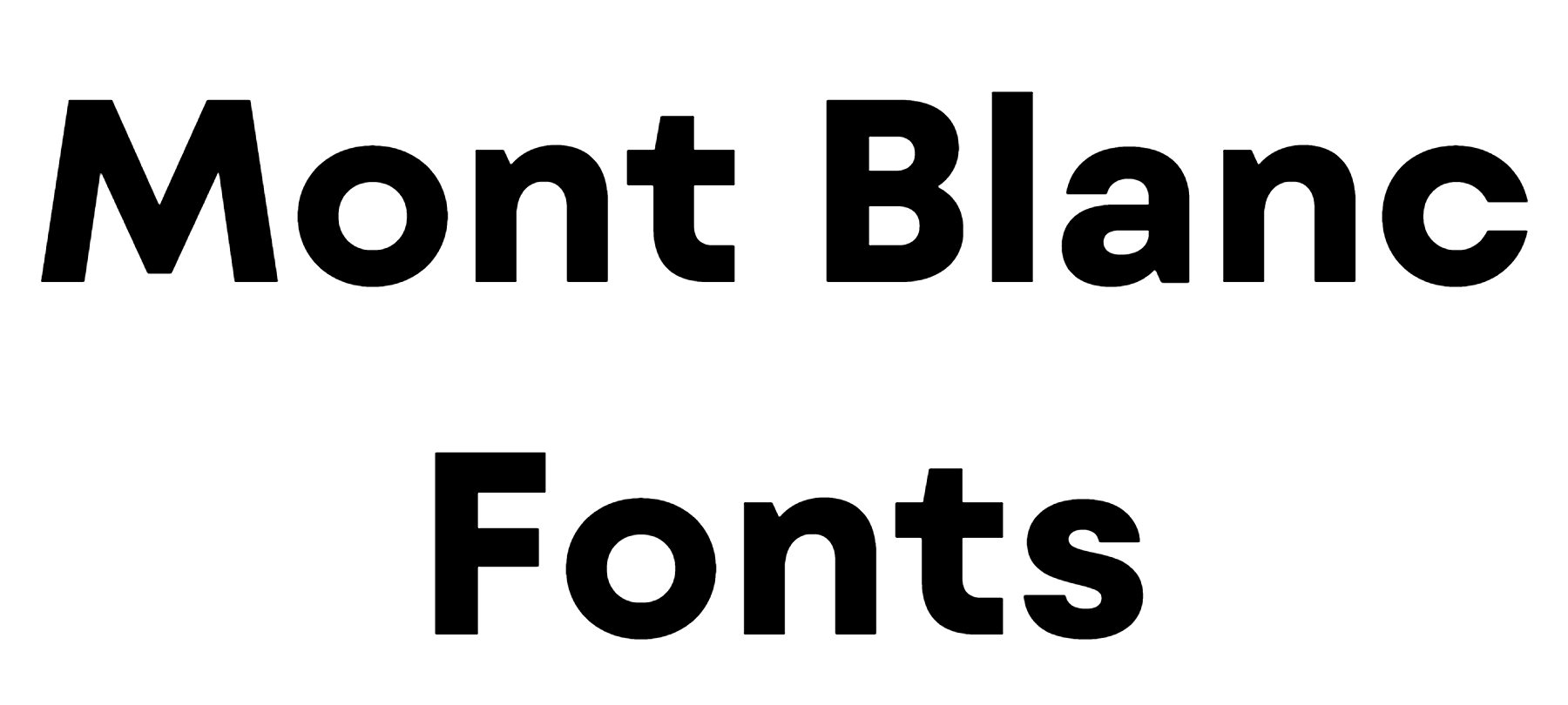 Mont Blanc Fonts download