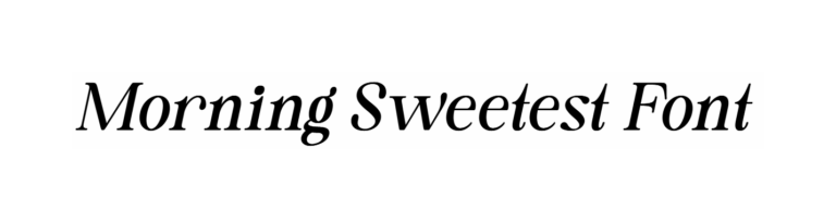 Morning Sweetest Font download