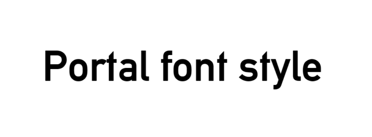 Portal font style download