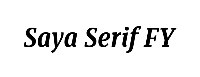 Saya Serif FY fonts download