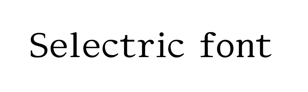 Selectric font download