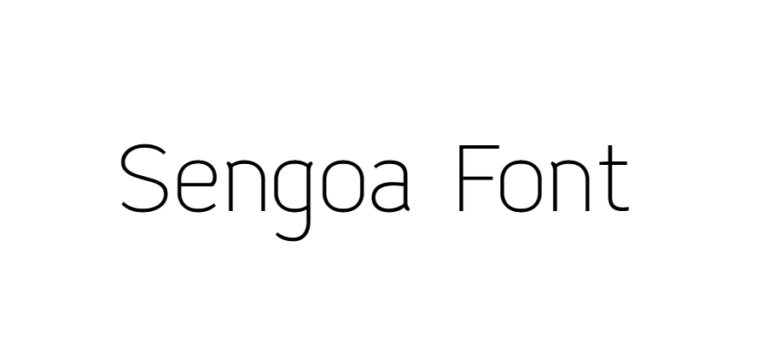 Sengoa Font download