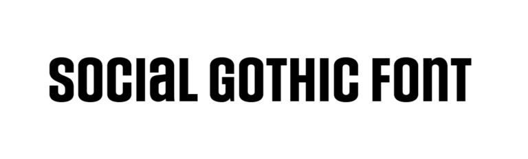 Social gothic font download