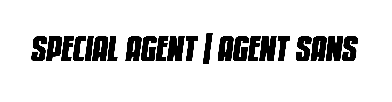 Special Agent font download, Agent Sans font