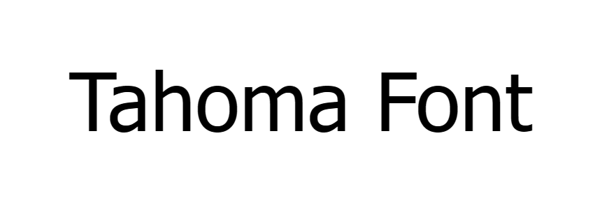 Tahoma Font download