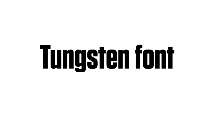 Tungsten font free download