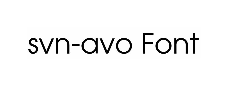 svn-avo Font download svn avo font download